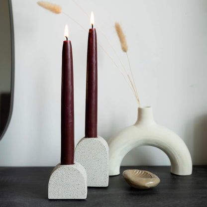 Beige Arch Candlestick Holders