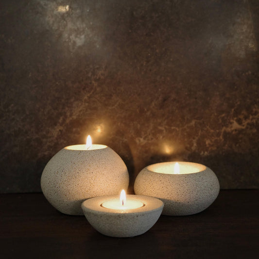 Pebble Stone Sphere Tealights