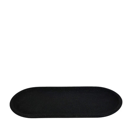 Black concrete oblong decorative tray