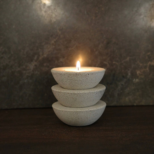 Half Sphere Jesmonite Tealight Holder