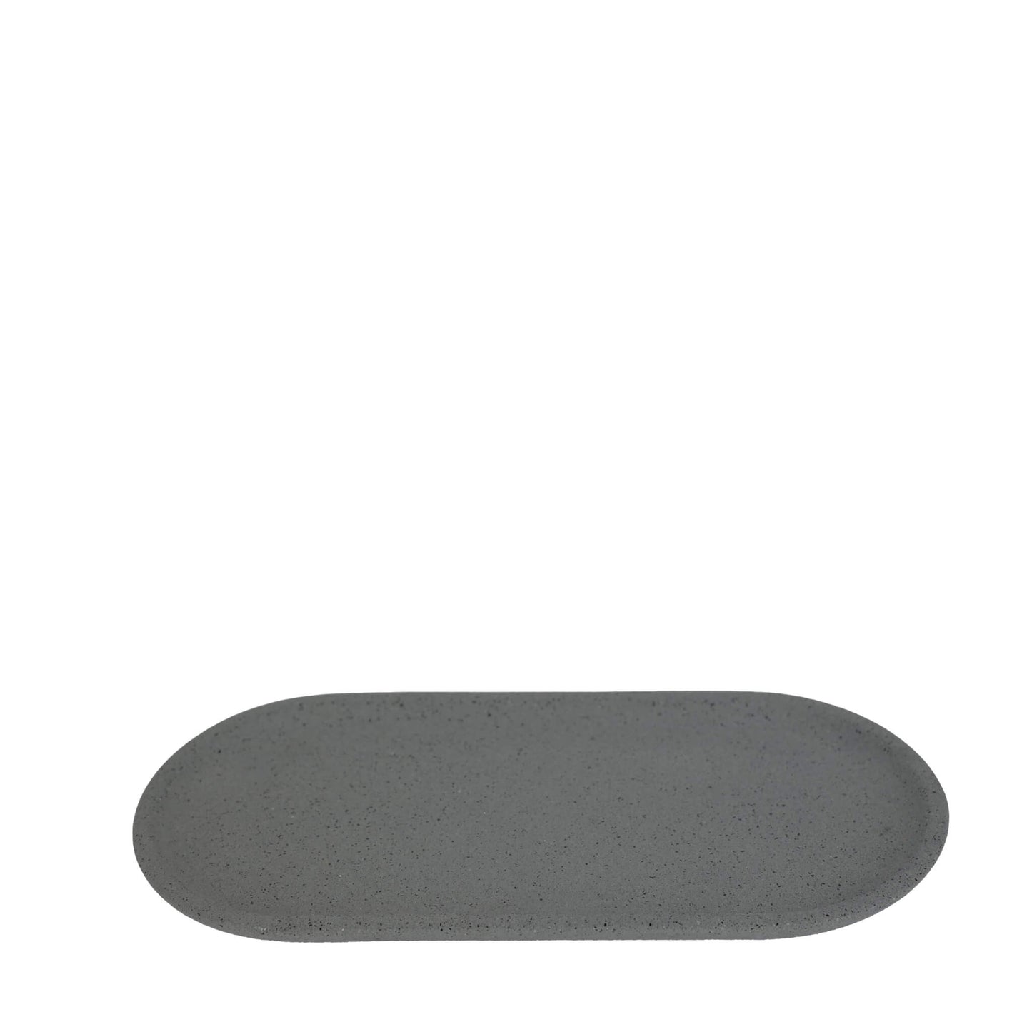 Grey concrete oblong decorative tray