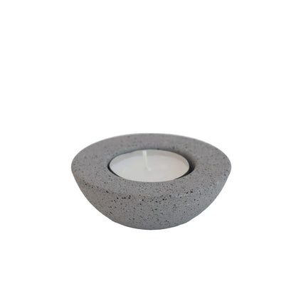 Grey Jesmonite Half Sphere Shaped Tealight Holder