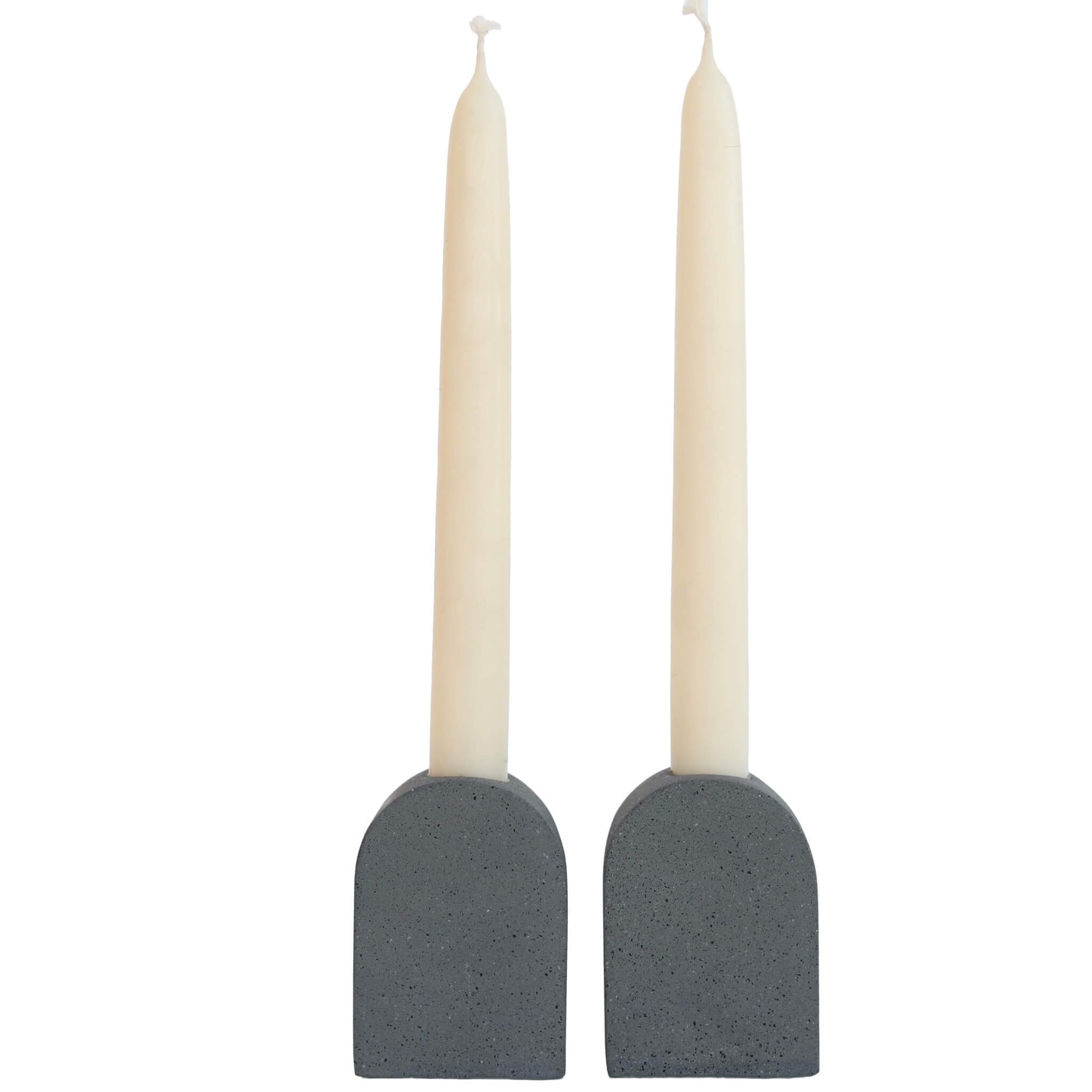 Large Grey Arch Candlestick Holder