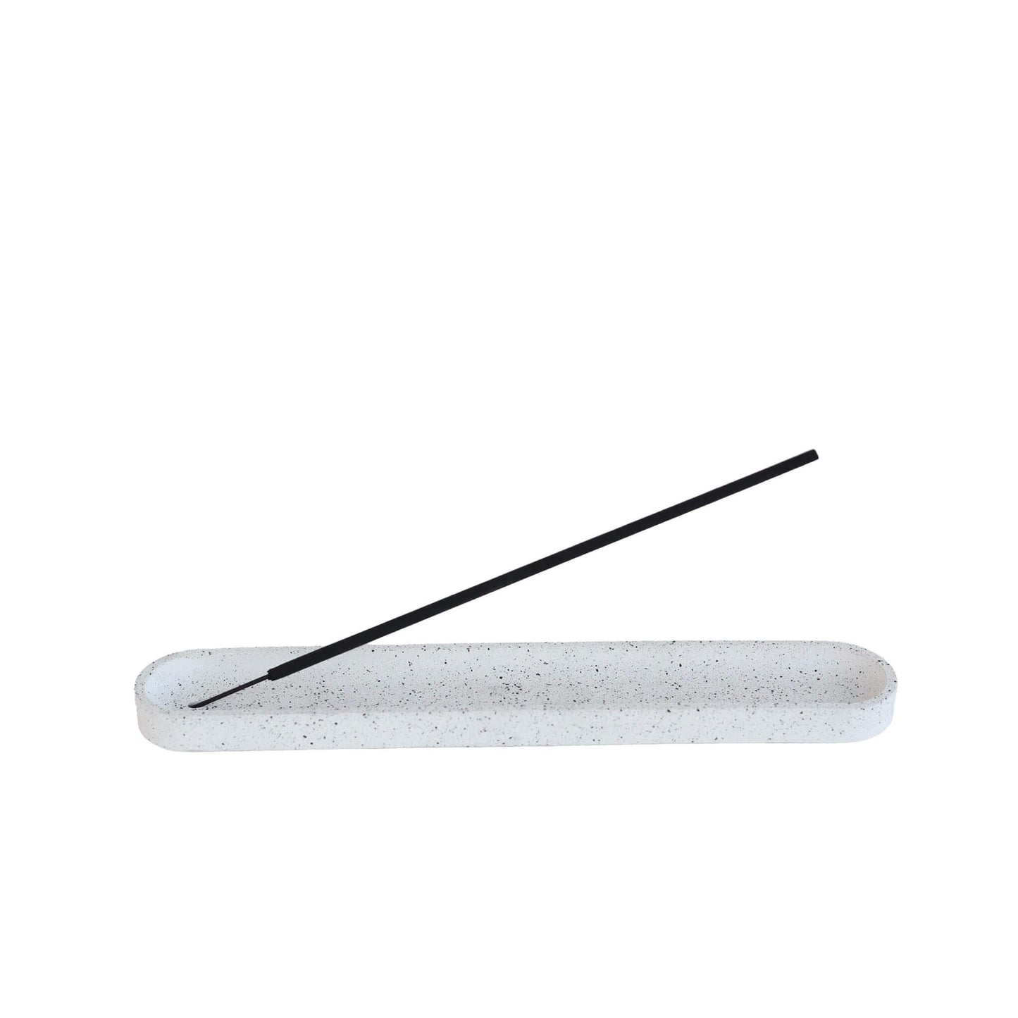 White Jesmonite Oblong Incense Holder