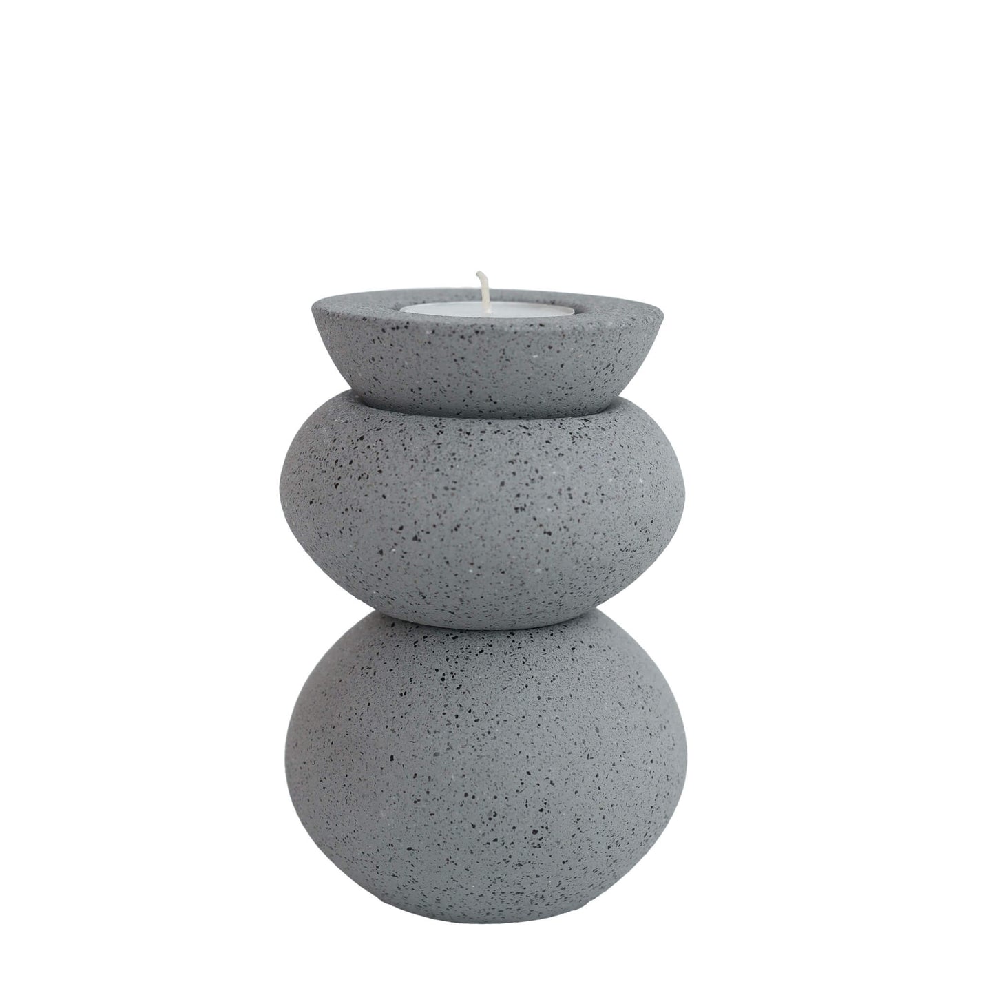 Grey Sphere Stacking Jesmonite Tealight Holders