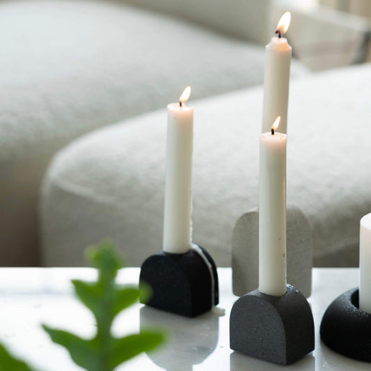 Small Arch Shaped Candlestick Holders